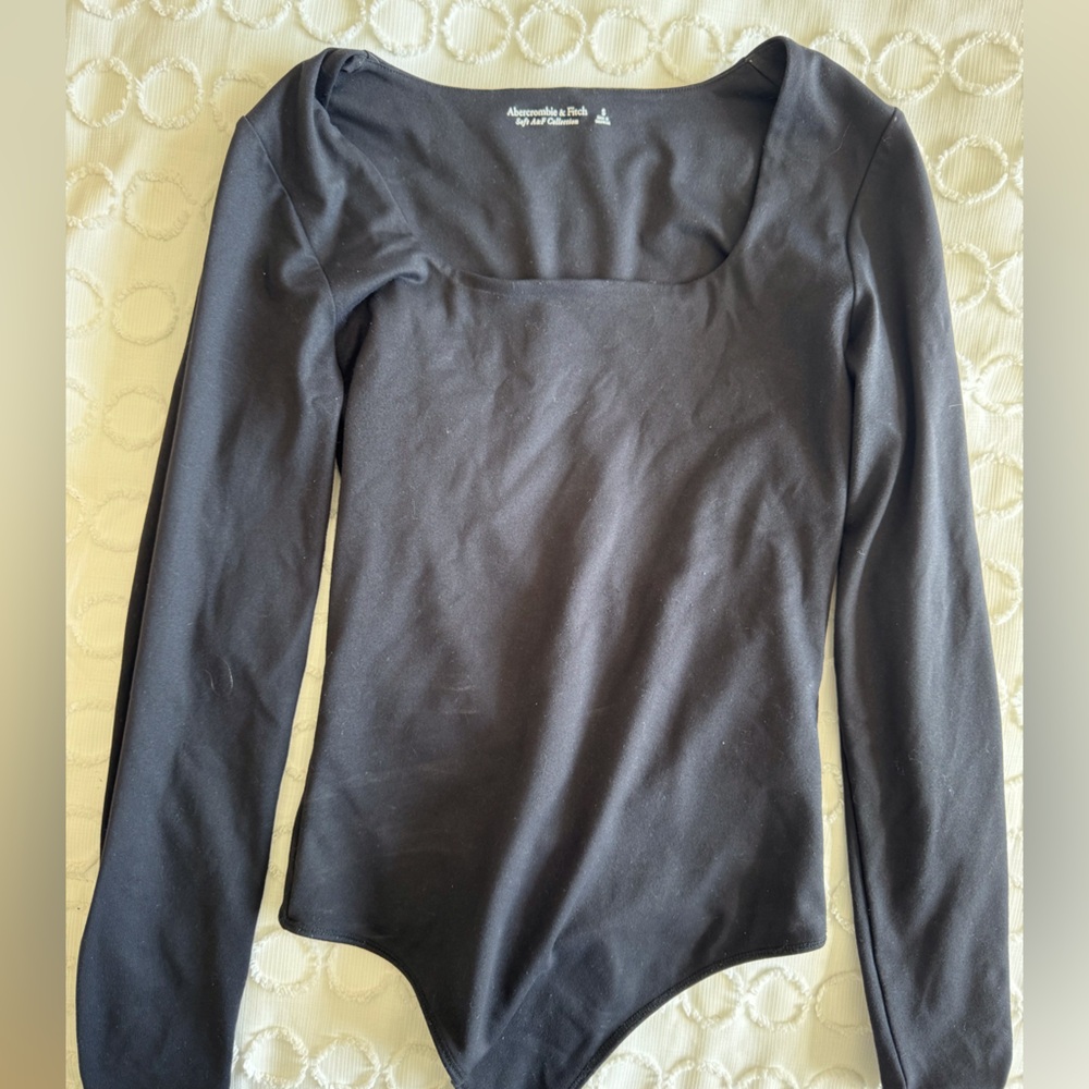 Abercrombie & Fitch Black Longsleeve Bodysuit